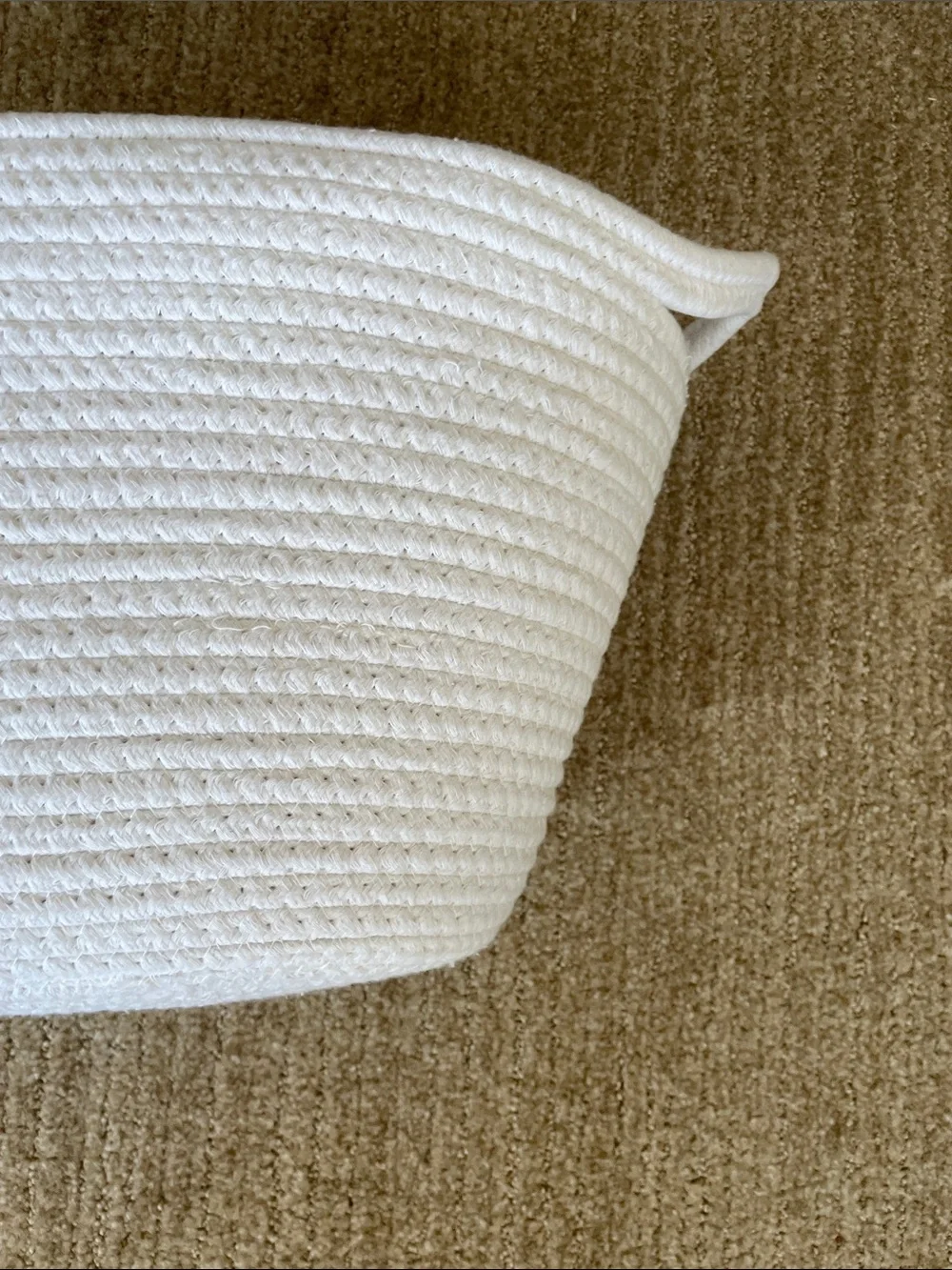White Woven Cotton Storage Basket - Home Accents